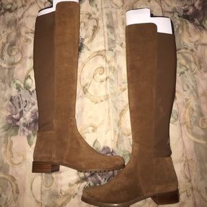 Michael Kors over the knee brown suede boots